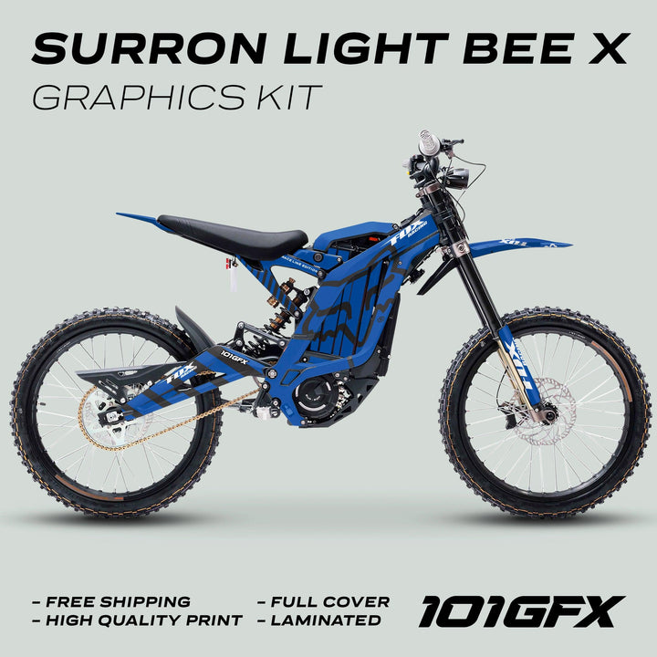 Surron Light Bee X Graphics Kit FOX RACE LINE Blue Black