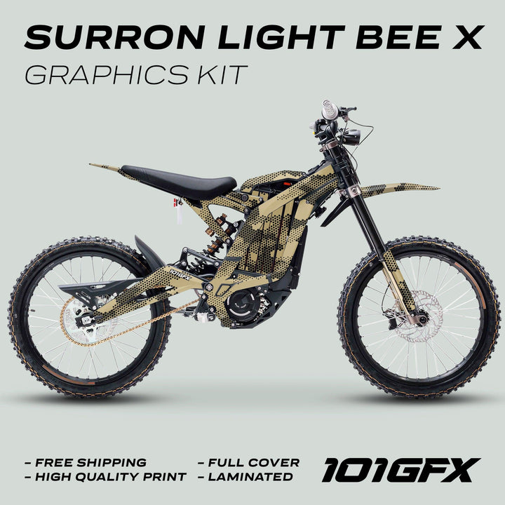 Surron Light Bee X Graphics Kit HEXOCAM Sand