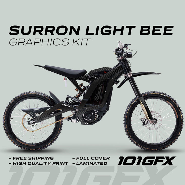 Surron Light Bee X Graphics Kit HONEYCOMB Black Grey