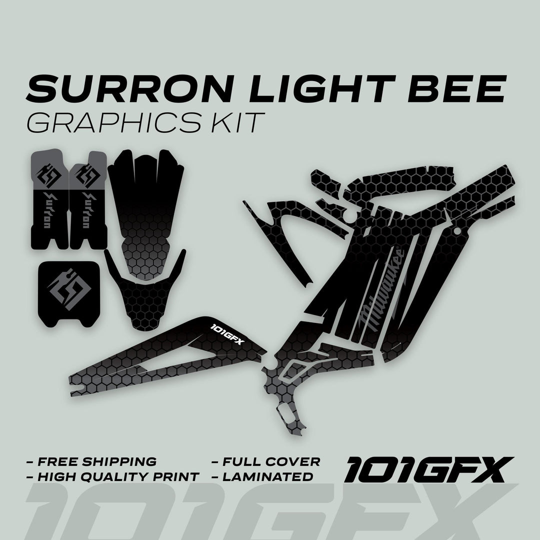 Surron Light Bee X Graphics Kit HONEYCOMB Black Grey