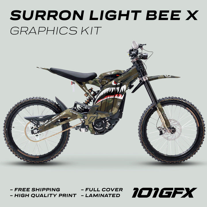 Surron Light Bee X Graphics Kit MILITARY SHARK Camo