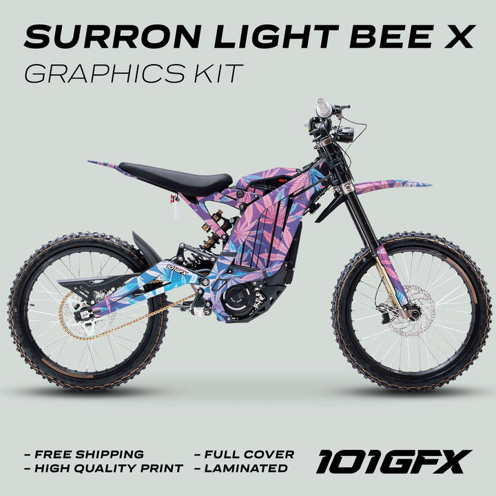 Surron Light Bee X Graphics Kit 420 CANNABIS Glow