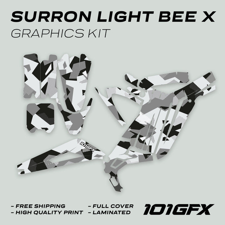 Surron Light Bee X Graphics Kit GEOTECH GREY