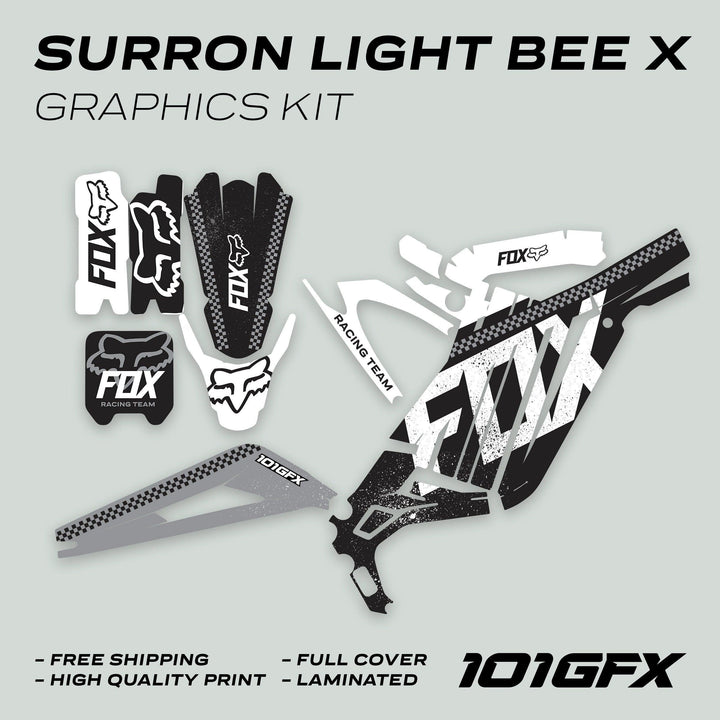 Surron Light Bee X Graphics Kit FOX DUST Black Purple