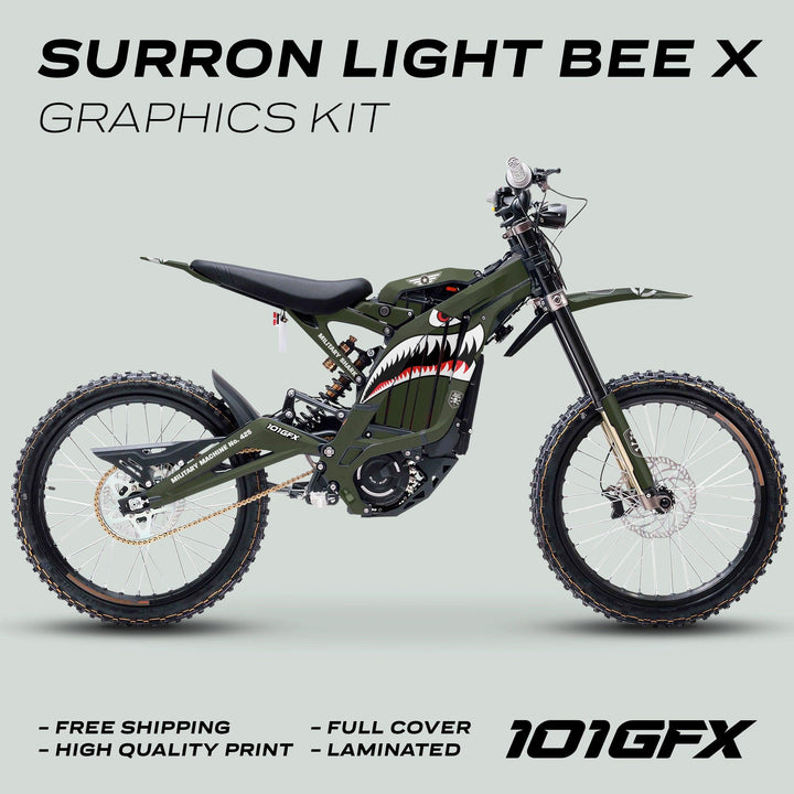 Surron Light Bee X Graphics Kit MILITARY SHARK Olive