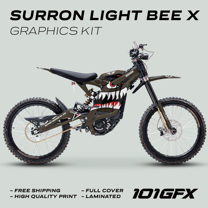 Surron Light Bee X Graphics Kit MILITARY SHARK Brown