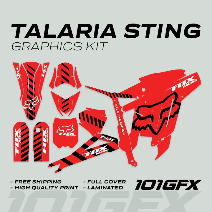 Talaria Sting R Graphics Kit FOX Raceline Red Black