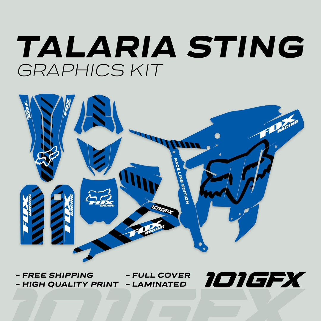 Talaria Sting R Graphics Kit FOX Raceline Blue Black