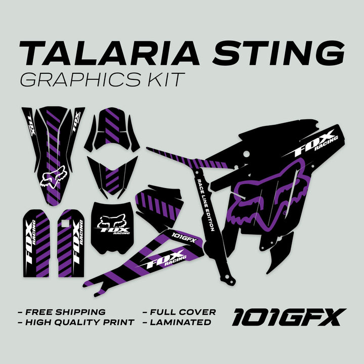 Talaria Sting R Graphics Kit FOX Raceline Black Purple