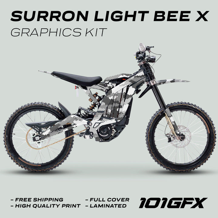 Surron Light Bee X Graphics Kit HEXOCAM White