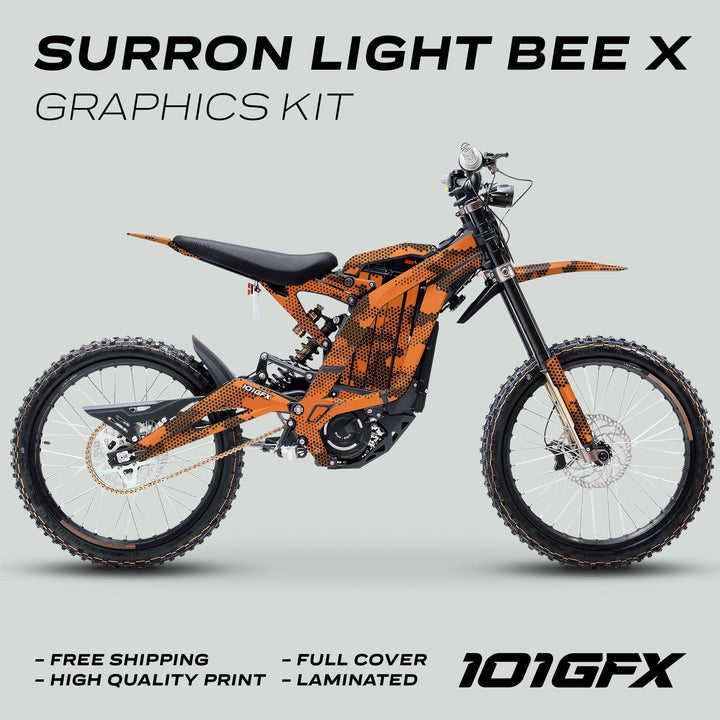 Surron Light Bee X Graphics Kit HEXOCAM Orange