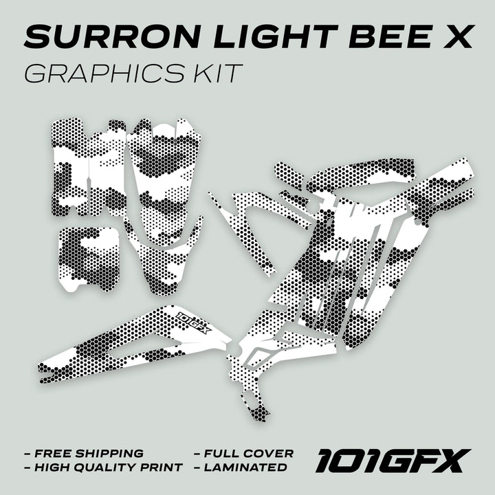 Surron Light Bee X Graphics Kit HEXOCAM White