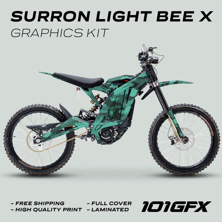 Surron Light Bee X Graphics Kit HEXOCAM Mint