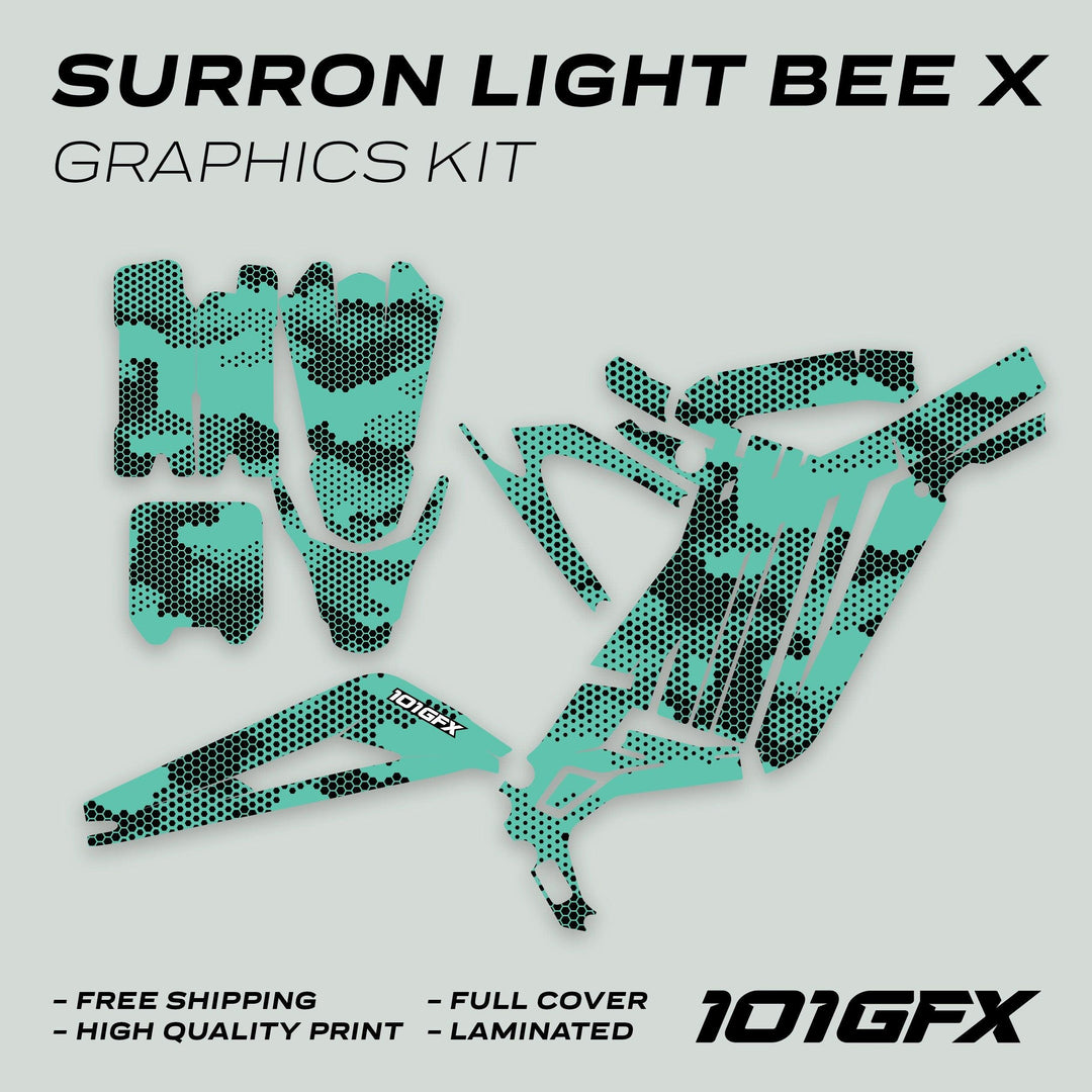 Surron Light Bee X Graphics Kit HEXOCAM Mint