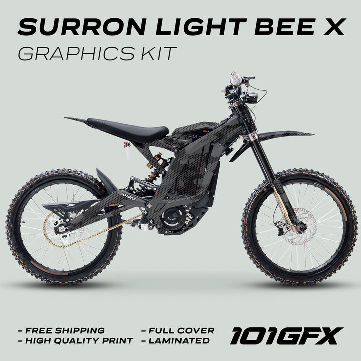 Surron Light Bee X Graphics Kit HEXOCAM Grey