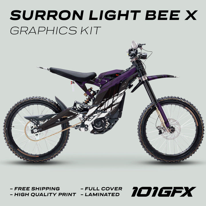 Surron Light Bee X Graphics Kit SLICE BLACK Purple