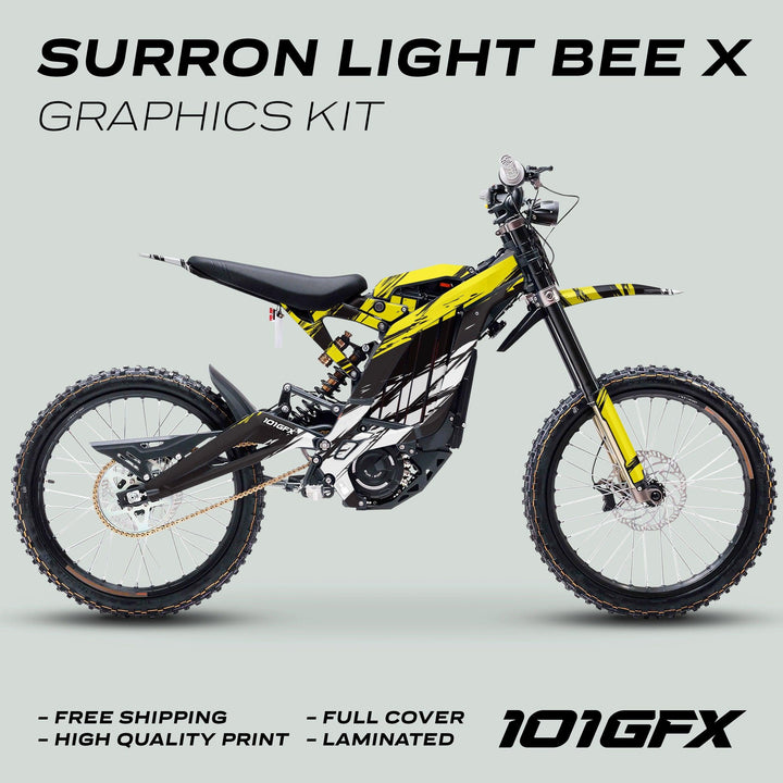 Surron Light Bee X Graphics Kit SLICE BLACK Yellow