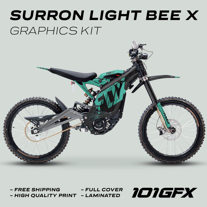 Surron Light Bee X Graphics Kit FOX DUST Black Mint