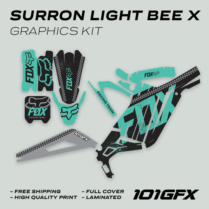 Surron Light Bee X Graphics Kit FOX DUST Black Mint