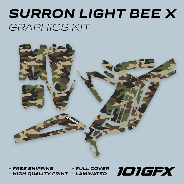 Surron Light Bee X Graphics Kit Camouflage Original Camo