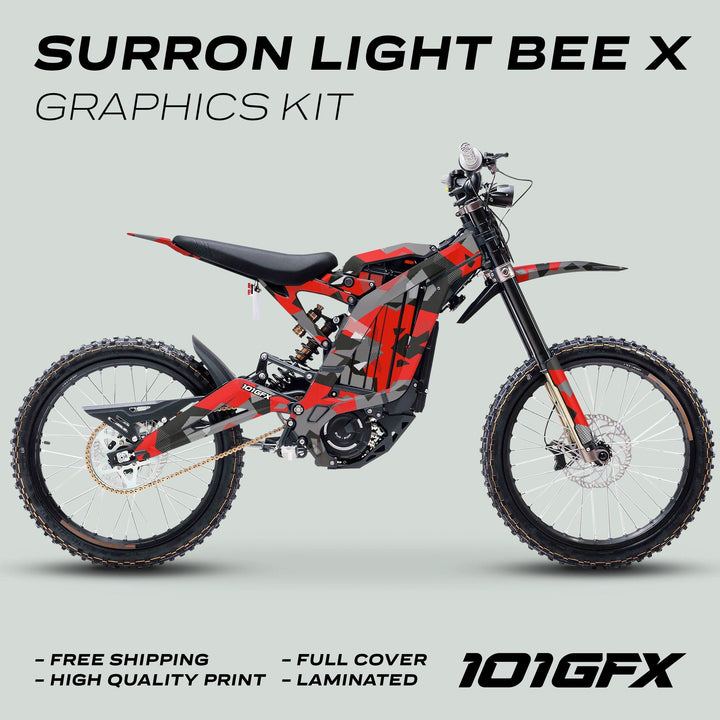 Surron Light Bee X Graphics Kit GEOTECH RED