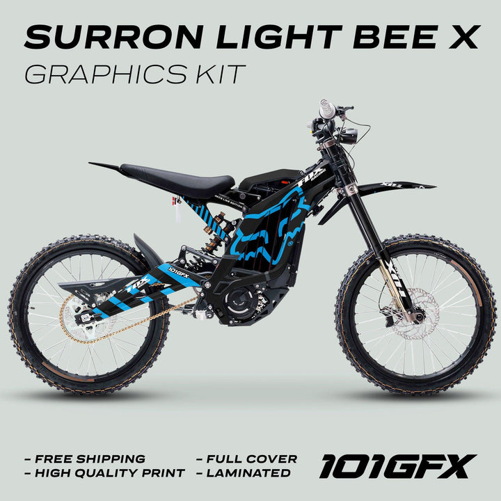 Surron Light Bee X Graphics Kit FOX RACE LINE Black Blue