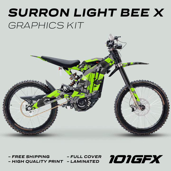 Surron Light Bee X Graphics Kit GEOTECH Green