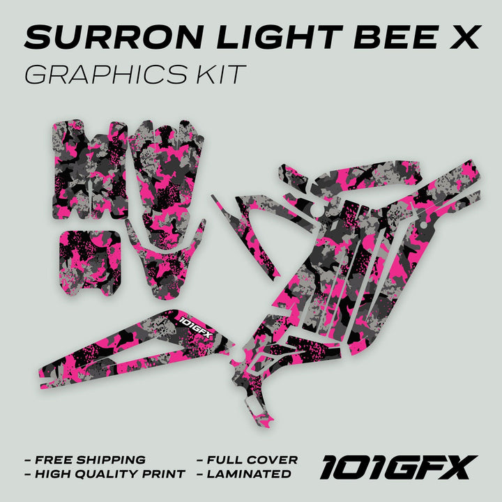 Surron Light Bee X Graphics Kit SPLAT CAMO Purple