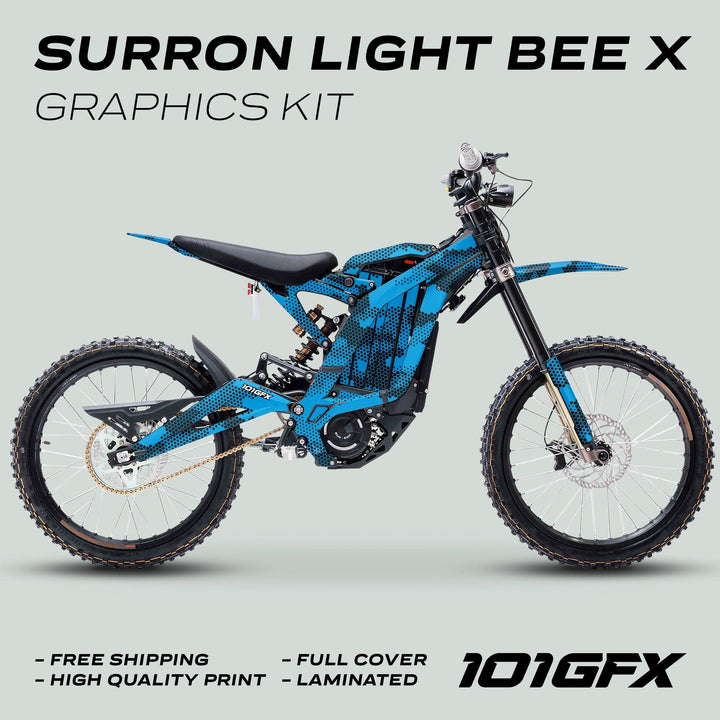 Surron Light Bee X Graphics Kit HEXOCAM Cyan