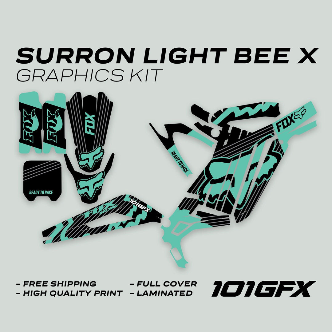 Surron Light Bee X Graphics Kit FOX STRIPES BLACK Mint