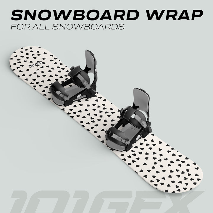 Snowboard Wrap HEARTS Snowboard sticker skin decals stickers