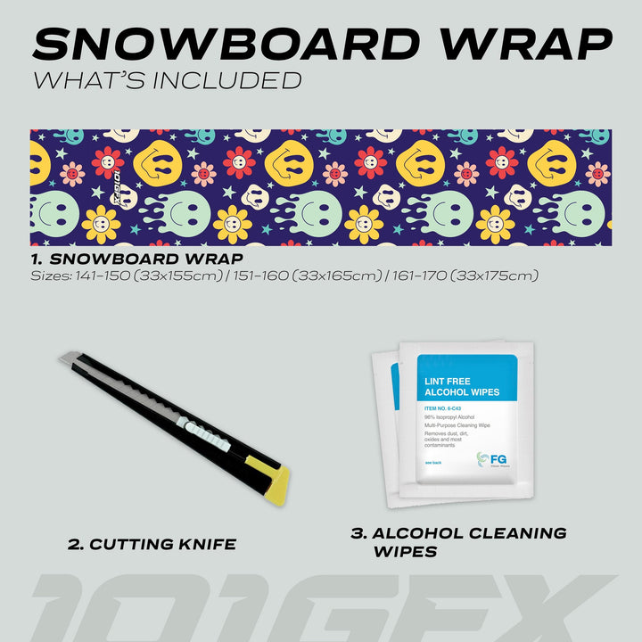 Snowboard Wrap SMILEY Snowboard sticker skin decals stickers