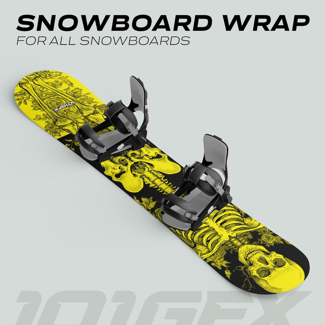 Snowboard Wrap RIDER FOREVER YELLOW Snowboard sticker skin decals stickers