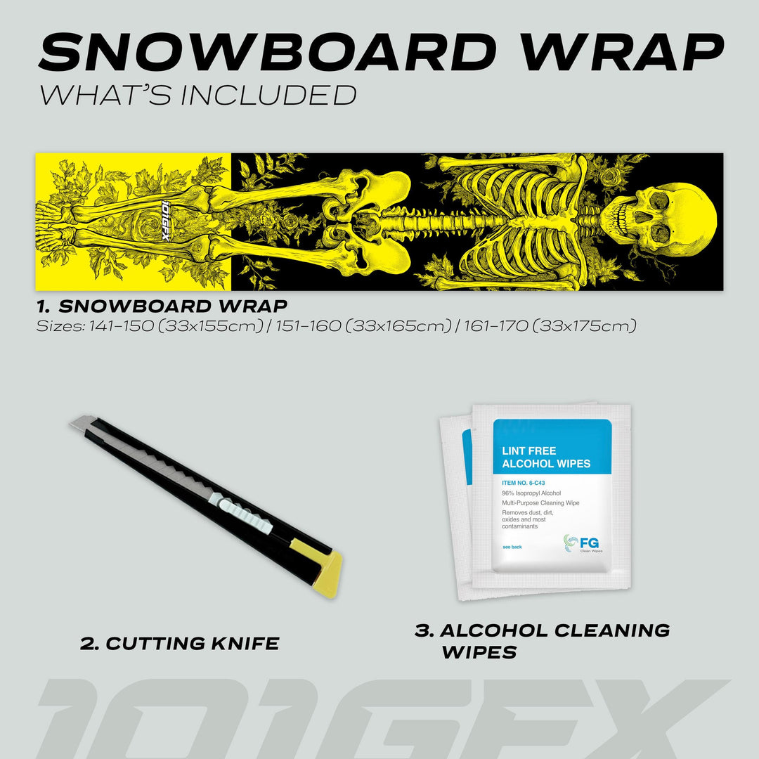 Snowboard Wrap RIDER FOREVER YELLOW Snowboard sticker skin decals stickers