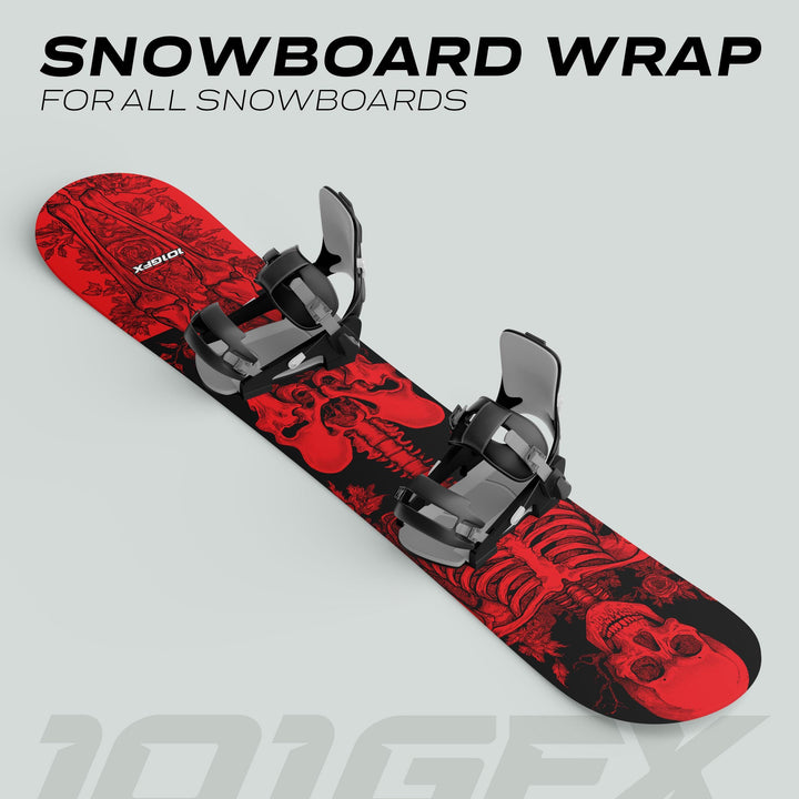 Snowboard Wrap RIDER FOREVER RED Snowboard sticker skin decals stickers