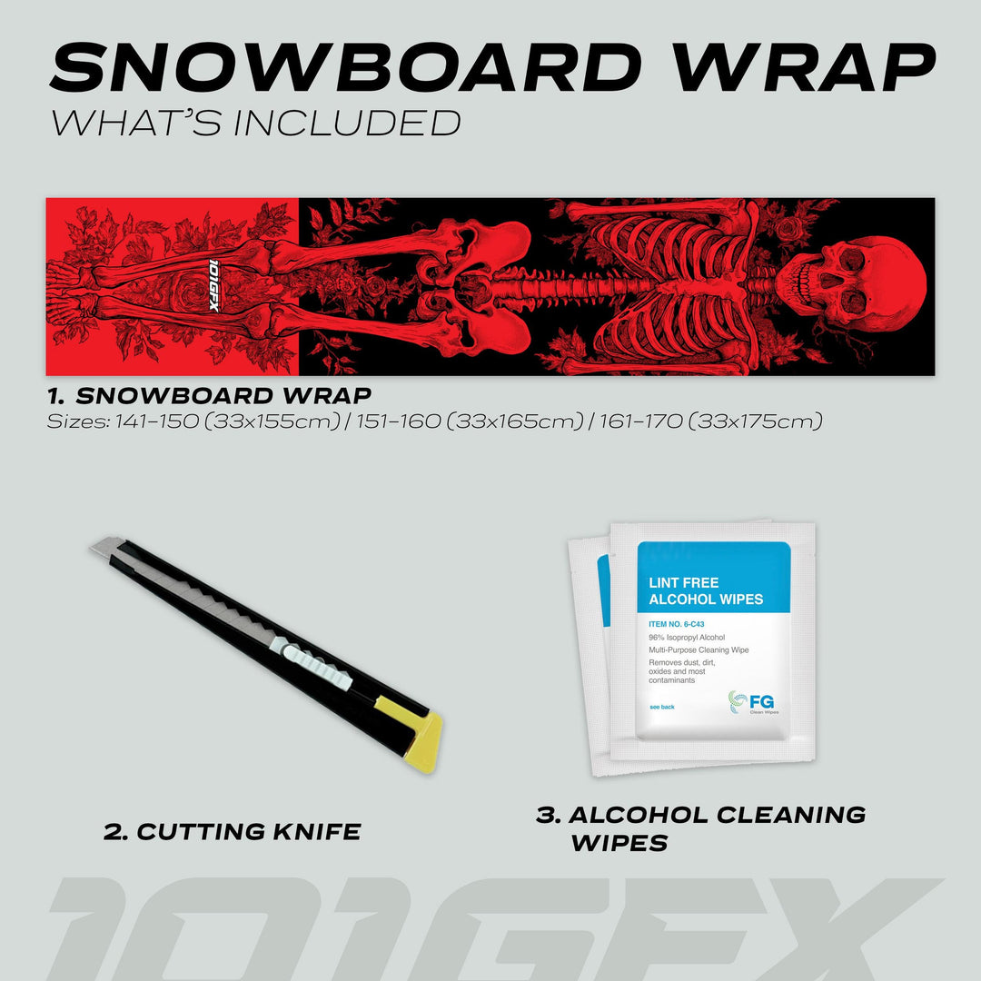 Snowboard Wrap RIDER FOREVER RED Snowboard sticker skin decals stickers