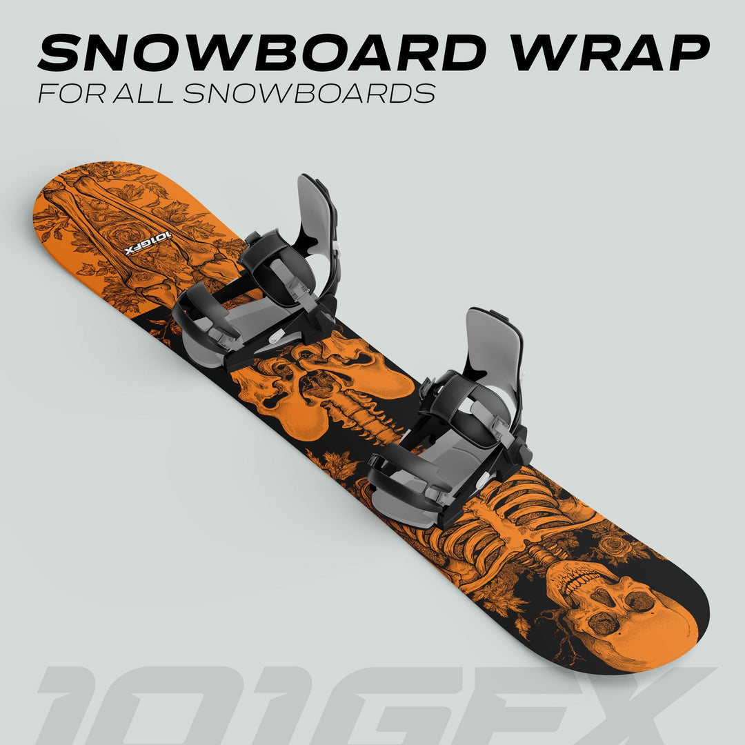 Snowboard Wrap RIDER FOREVER ORANGE Snowboard sticker skin decals stickers