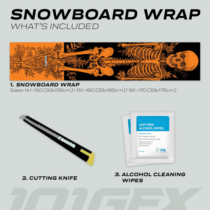 Snowboard Wrap RIDER FOREVER ORANGE Snowboard sticker skin decals stickers