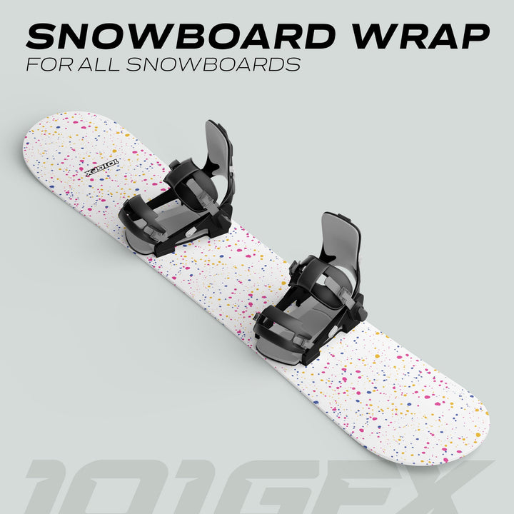 Snowboard Wrap SPLATS WHITE Snowboard sticker skin decals stickers