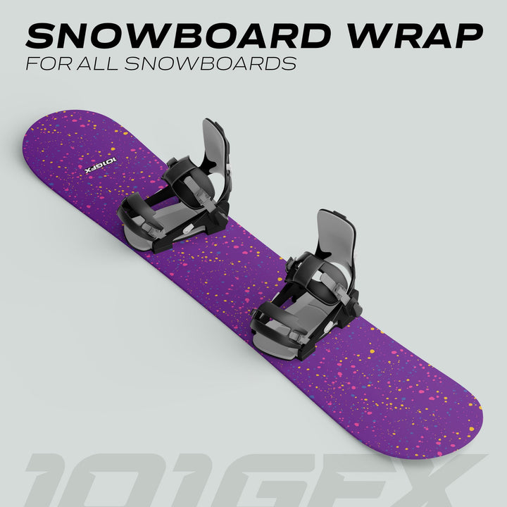 Snowboard Wrap SPLATS PURPLE Snowboard sticker skin decals stickers