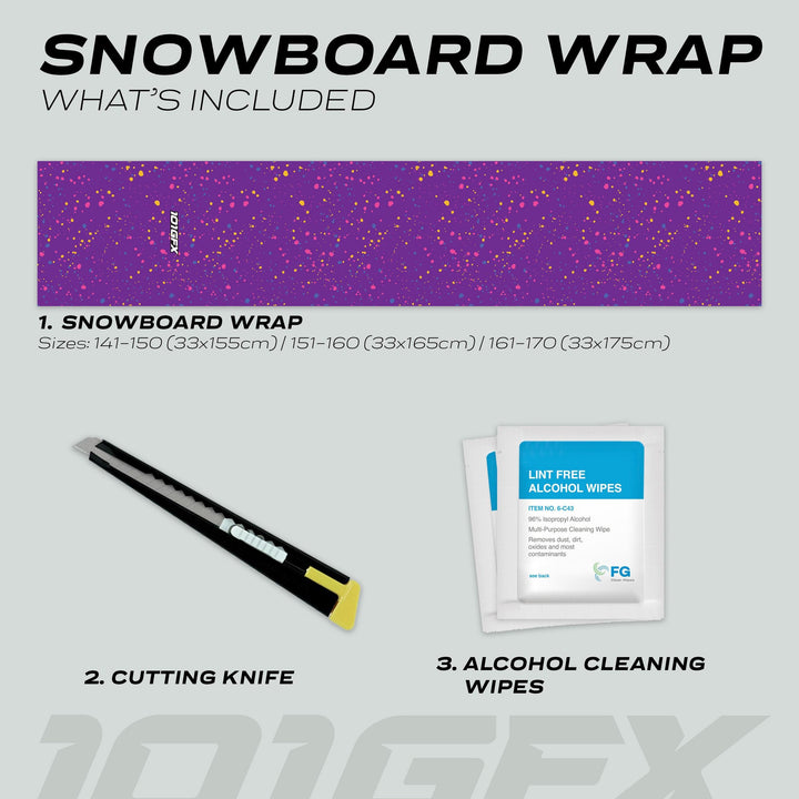 Snowboard Wrap SPLATS PURPLE Snowboard sticker skin decals stickers