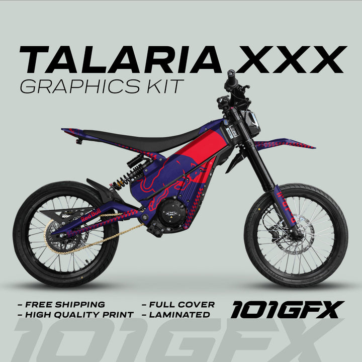 Talaria XXX Graphics Kit R BULL MONO Blue Red Decals Stickers Laminated Talaria 3x