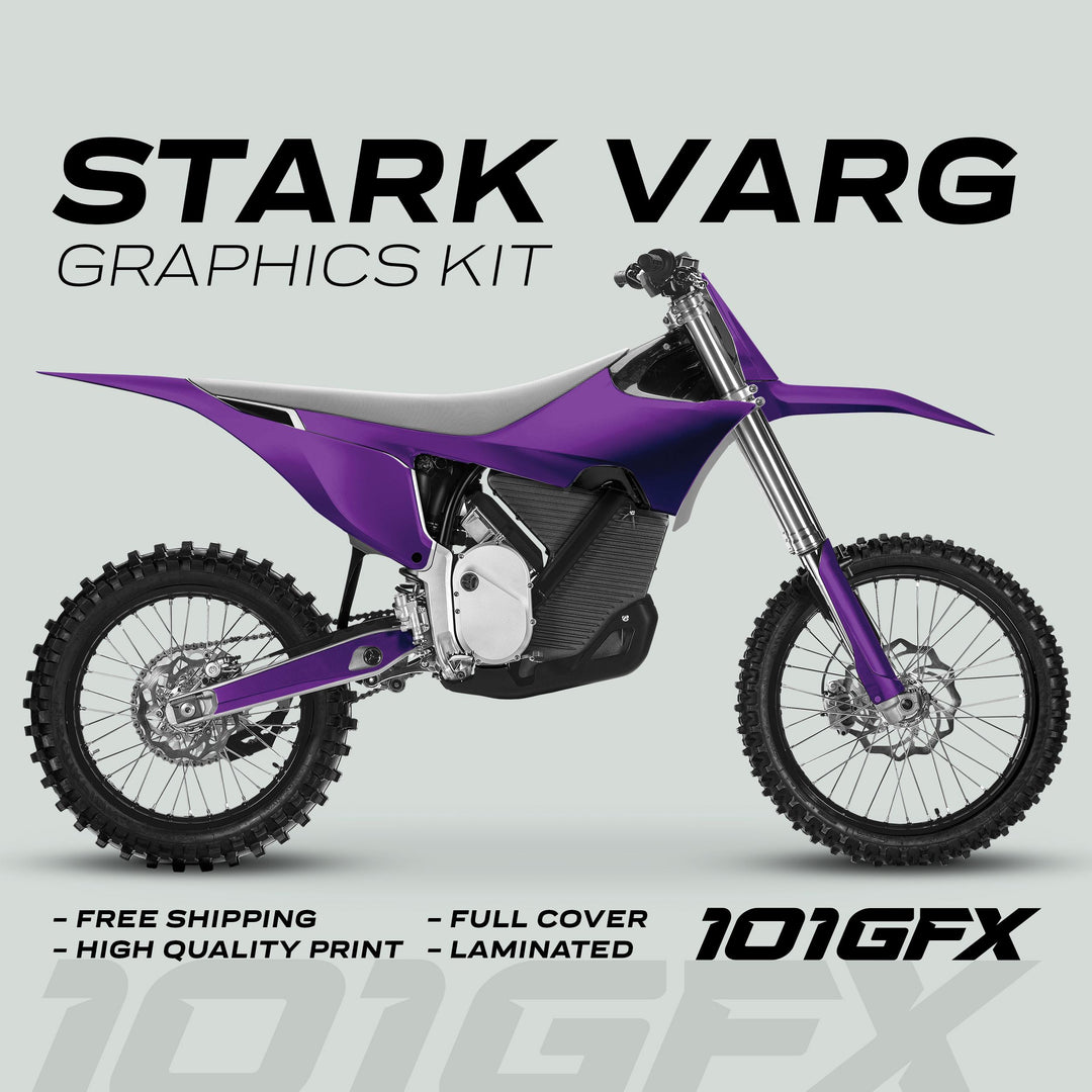 Stark Varg Graphics Kit SOLID COLOR PURPLE Stickers Laminated Stark Future Varg Decals Mono Color